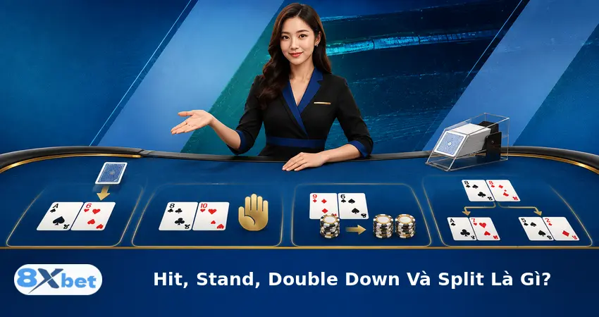 Hit, Stand, Double Down Và Split Là Gì