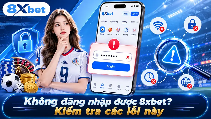 Không đăng nhập được 8xbet? Kiểm tra các lỗi này